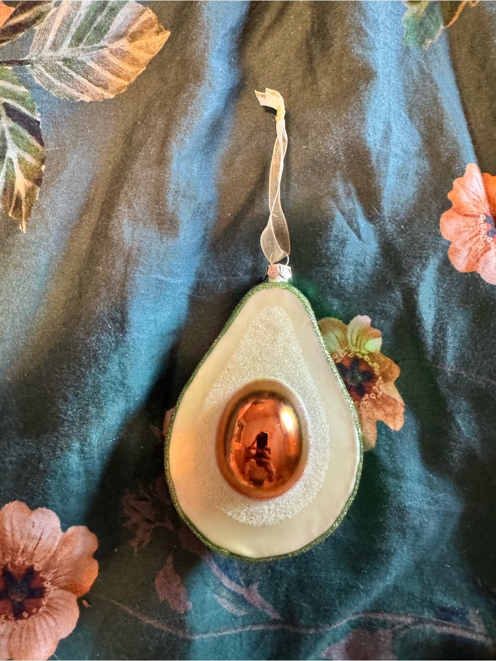 Marshalls Green and Bronze Avocado Holiday Ornament